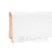 Шпонированный плинтус "Kluchuk", коллекция White Plinth, Евро, арт. KLW-01