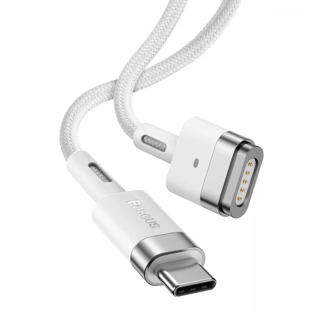 Магнітний кабель для швидкої зарядки MacBook MagSafe 2 60w BASEUS Zinc Magnetic Lightning Laptop to Type - C 2м