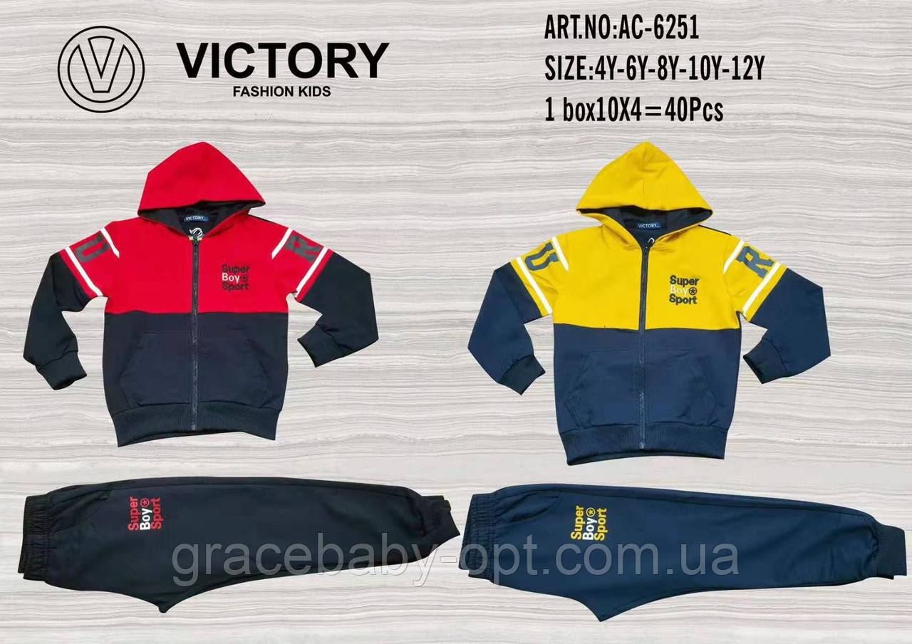 Спортивний костюм 2 в 1 для хлопчика оптом, Victory, 4-12 років, № AC-6251