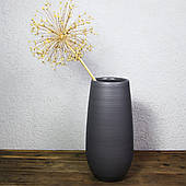 Ваза гончарна керамічна для квітів настільна 40 см "Модерн 2" Сірий Rezon
