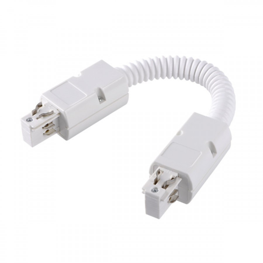 Гнучкий з'єднувач білий для овального шинопровода (треку)