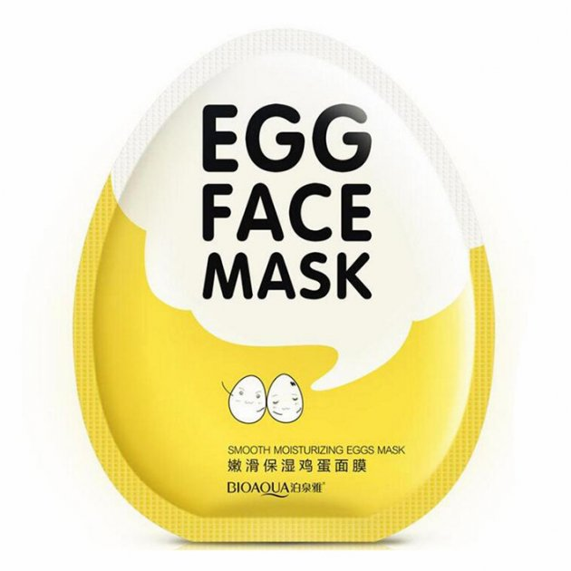 Тканинна маска для обличчя BIOAQUA Egg Face Mask з екстрактом яєчного жовтка 30 г