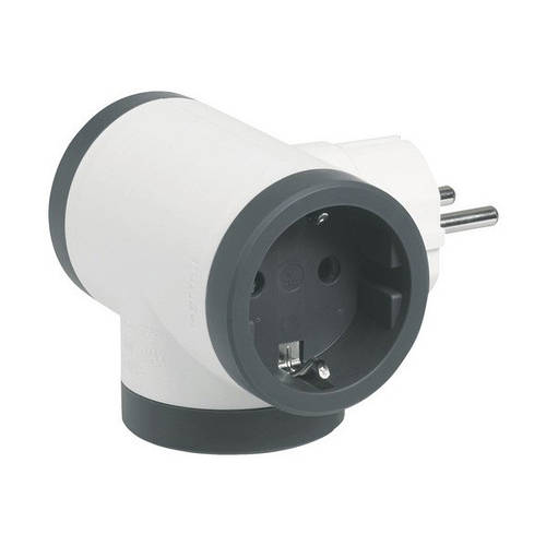 Купить Тройник Legrand ПРЕМИУМ на 3 розетки цвет белый/черный (694520 ...