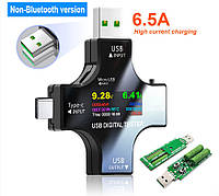 Цветной TFT USB-тестер Atorch J7-C + Нагрузка 3А. Цифровой вольтметр, амперметр, Type-C PD.