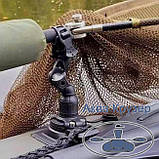 Тримач з поворотно-похилим механізмом та фіксатором FASTen Borika Lh130 для ліхтарика d до 30 мм на човен, фото 4