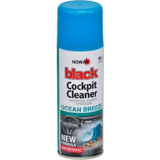 Поліроль для салону автомобіля Nowax Black Cockpit Cleaner Ocean Breeze 200 мл для пластику (NX00210)