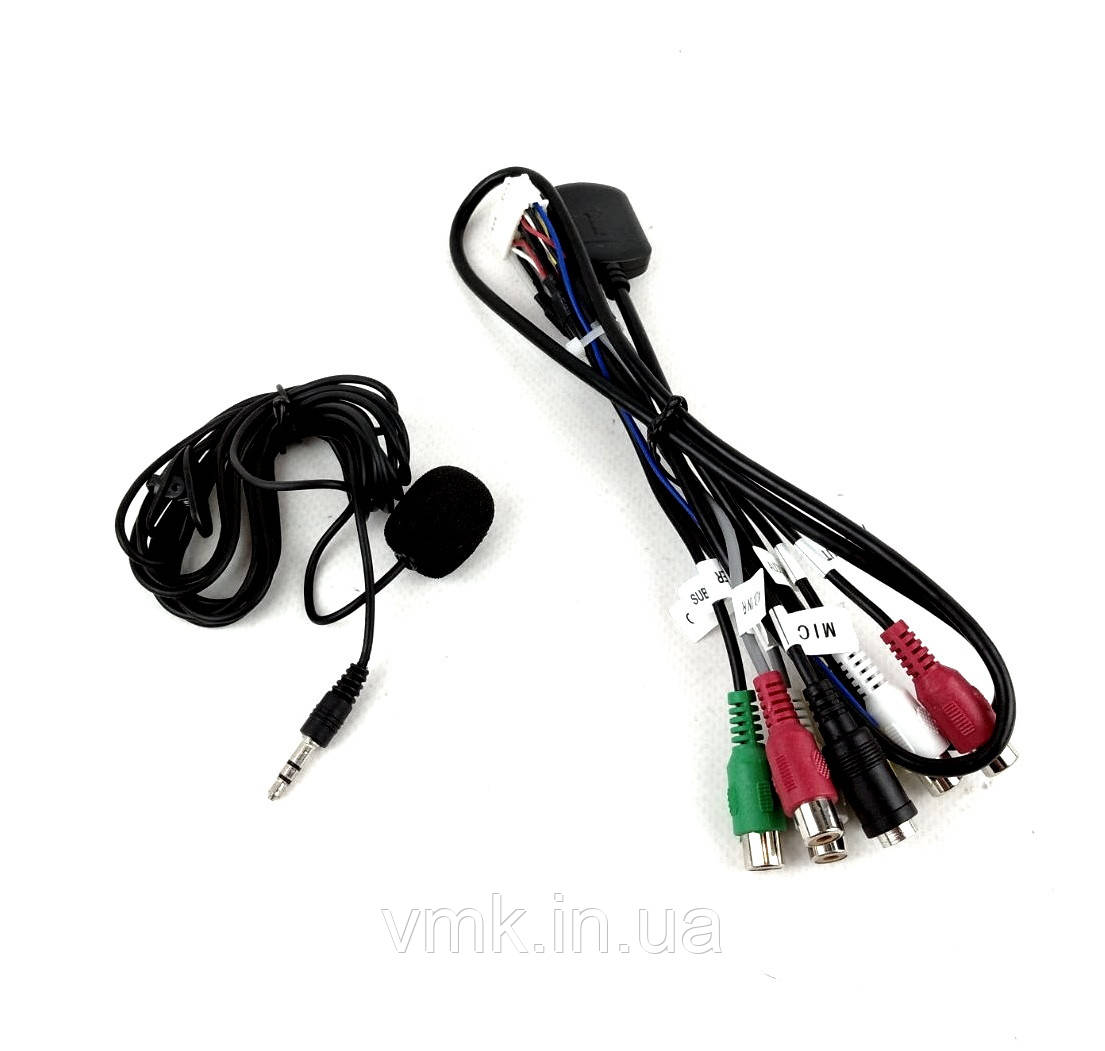 Комплект проводки для автомобільної магнітоли + мікрофон, фото 1