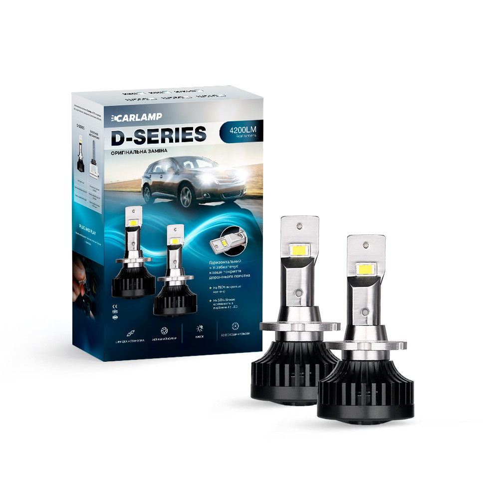 Світлодіодні автолампи D4S Carlamp D-Series Led замість ксенону 4200LM 6000K