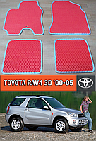 ЕВА коврики Тойота РАВ4 3д 2000-2005. EVA резиновые ковры на Toyota RAV4 3D CA20W