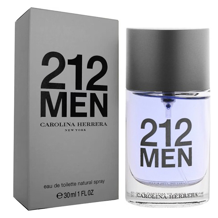 Туалетна вода Carolina Herrera 212 for Men для чоловіків - edt 30 ml, фото 1