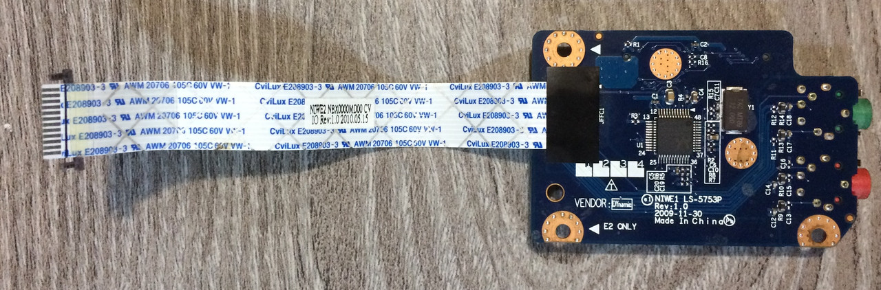 Плата аудіо вихід, картридер Lenovo G565, Z565, G560 (LS-5753P)