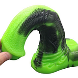 Оригінальний фалоїмітатор з мошоком на присоску 24 см, інтимні іграшки для жінок, фото 10