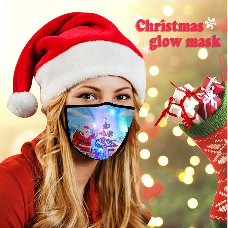 Светодиодная Рождественская маска светильник маска для мужчин и женщин многоразовая - фото 3 - id-p1538684327