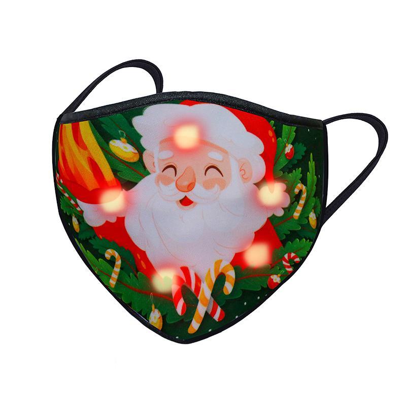 Светодиодная Рождественская маска дед мороз для мужчин и женщин многоразовая - фото 1 - id-p1538706942
