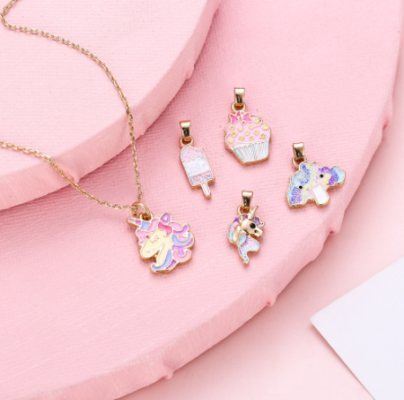 Ланцюг зі змінними підвісками, біжутерія, прикрасу на шию, ланцюг з підвіскою, в кольорі золото,1