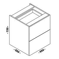 Нижня секція 900х720х560 під шухляди (361.BI.010)