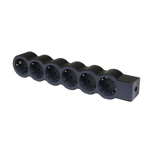Колодка під подовжувач Legrand СТАНДАРТ на 6 розеток без кабелю чорний (694580), фото 1