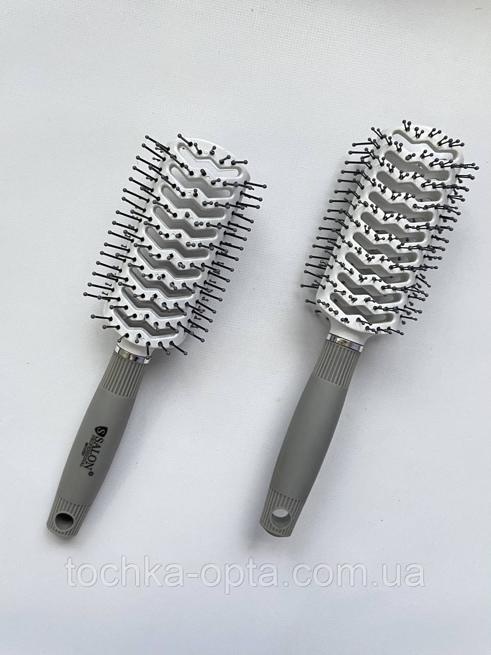 Гребінець SALON PROFESSIONAL двосторонній білий