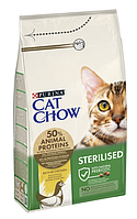 Cat Chow (Кет Чау) Sterilized Корм для стерилізованих кішок з куркою, 1,5 кг