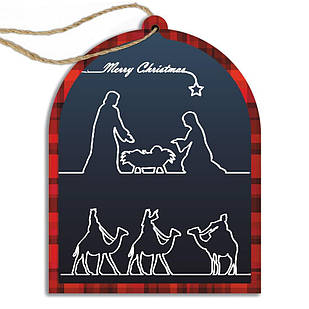 Іграшка новорічна ялинкова дерев'яна у формі таблички Merry Christmas 10х8 см хрі017ча Тур-Колекшн