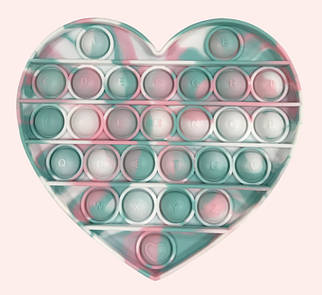 Антистрес іграшка Pop It Бірюзове серце пупирка 5104 ID 4156890