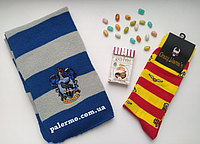 Подарунковий набір Гаррі Поттер Когтевран Harry Potter Ravenclaw Боби, Шарф, Шкарпетки у Новорічній коробці