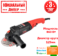 Угловая шлифовальная машина INTERTOOL WT-0231 860 Вт, диаметр круга 125 мм, 11000 об/мин