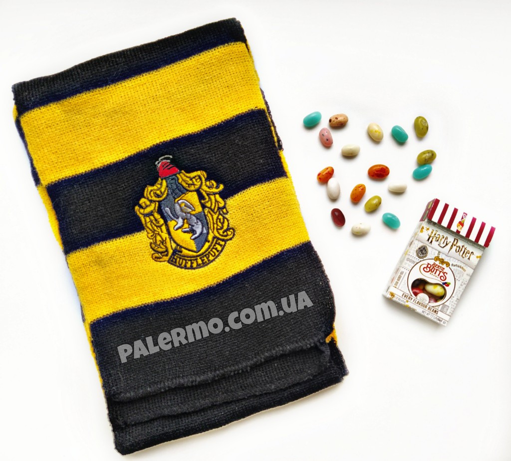 Набір подарунковий боби Гаррі Поттер 34г+ Шарф Harry Potter на вибір: Гриффіндор, Слізерін, Пуффендуй, Когтевран Пуффендуй