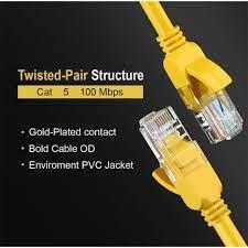 Кабель мережевий UGREEN NW103 Cat 5e UTP Lan Cable 5m Yellow (патчкорд) (11233)