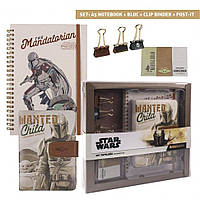 Канцелярский набор Mandalorian Stationery Set Звёздные войны Мандалорец блокнот, записная книжка, аксессуары