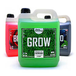 3 х 3 л Hydroponics Kit добрива для гідропоніки та ґрунту — Аналог Terra Aquatica (GHE) Flora Series