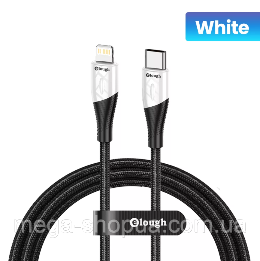 Кабель для швидкого заряджання iPhone PD Type-C - Lightning 1м. Зарядний зарядка кабель шнур на айфон лайтнінг J1W