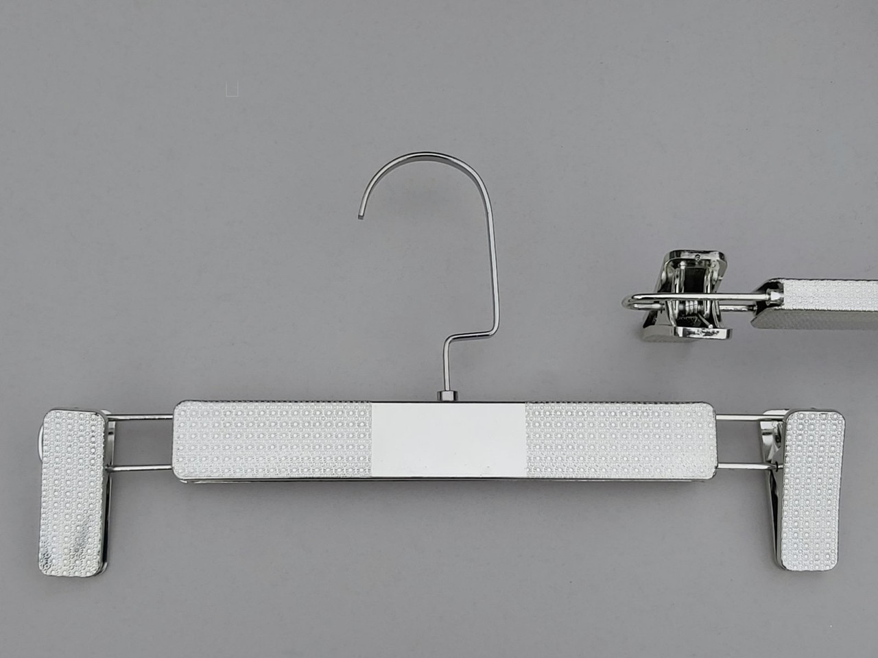 Плічка вішалки тремпеля для штанів і спідниць колір срібло, довжина 30 см, фото 1