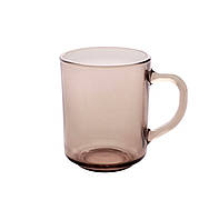Стеклянная чашка Дымка 300 мл прозрачная для чая кофе сока термостойкая