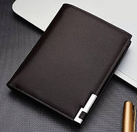 Мужской кошелек бумажник портмоне Baellerry темно коричневого цвета