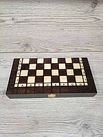 Шахматы шашки деревянные 2 в 1 подарочные
