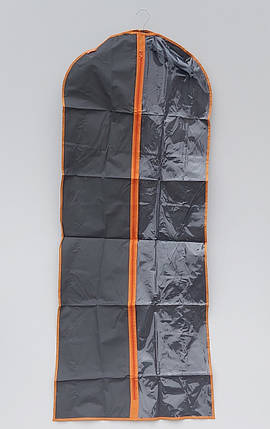 Чохол для зберігання одягу GRANCHIO плащівка сірого кольору. Розмір 60х150 см, фото 2