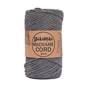 Еко шнур Macrame Cord 3 mm, колір Мишачий
