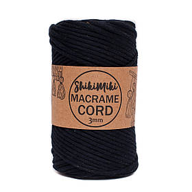 Еко шнур Macrame Cord 3 mm, колір Чорний