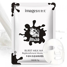 Маска-серветка для особи Images Burst Milk Mask Replenishment Moisturizing зволожуюча з молоком 25 г