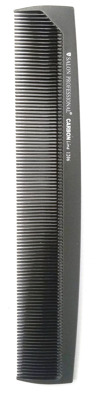 Гребінець-планка Salon Professional Carbon Line термостійка, антистатична чорна 1206