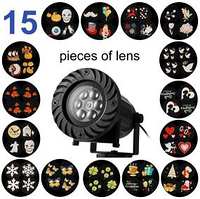 Світлодіодний вуличний проектор ECOLEND  з 15-ма змінними фільтрами  Ip65 6w