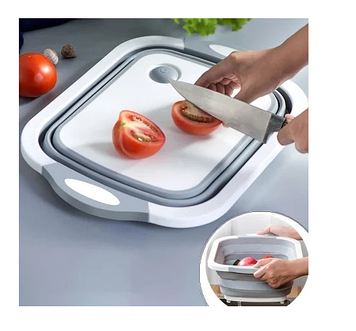 Дошка-міска Chopper обробна складана туристична для фруктів і овочів Біла