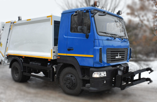 Сміттєвоз 10 м3 з заднім механічним завантаженням на шасі МАЗ-4381 N2, фото 2