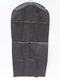 Чохол для зберігання і упаковки одягу на блискавці флізеліновий чорного кольору. Розмір 60 см*140 см., фото 4