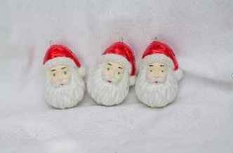 Іграшка новорічна на ялинку "ДІД МОРОЗ" (голова) 8 см