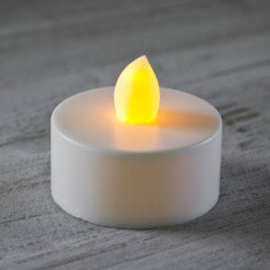 Свічка 4*4 см LED з батарейками, колір тепло-білий
