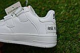 Кросівки дитячі аналог nike white найк білі на липучках р28-29, фото 4