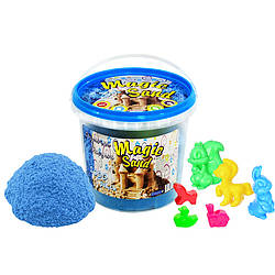 Magic sand блакитного кольору, відро 1 кг (372-2)
