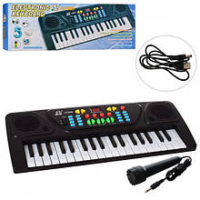 Синтезатор MQ-3768D 43 см,37 клавіш, мікрофон, запис демо, USBшнур,бат,в коробці, 43-17-6 см